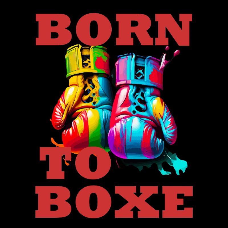Born to Boxe. Gants de Boxe coloré