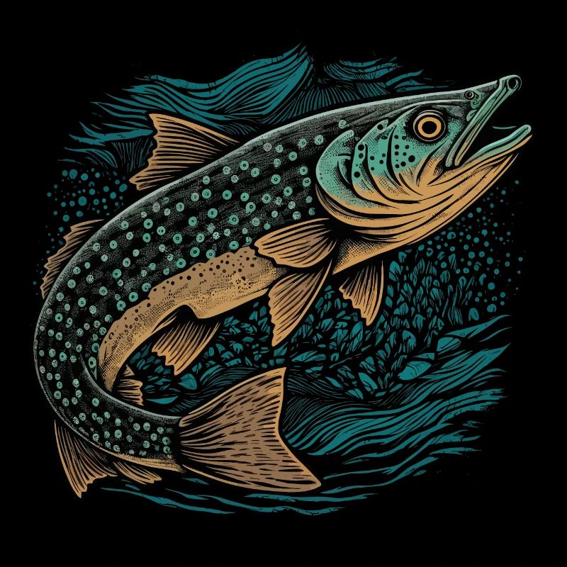Œuvre d’art sur les poissons