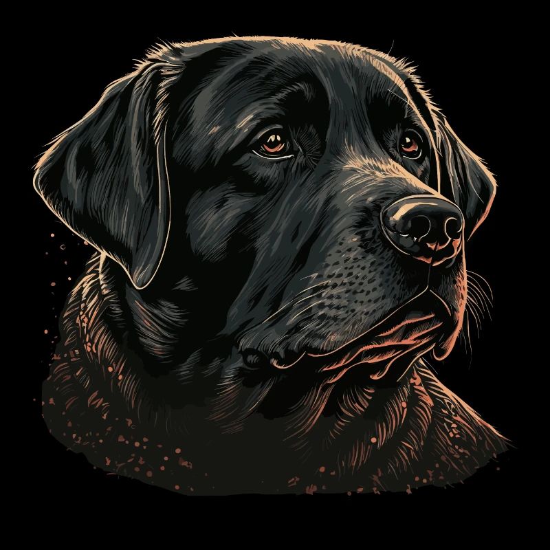 Chubby Face Black Labrador Retriever