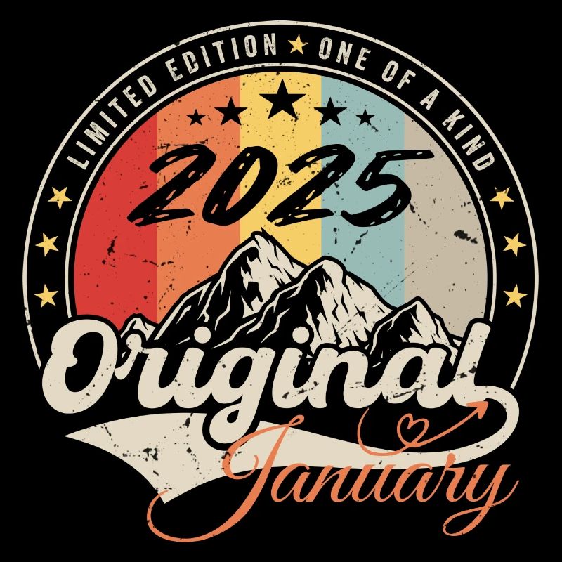 Januar 2025 Vintage Retro Geburtstagsgeschenk