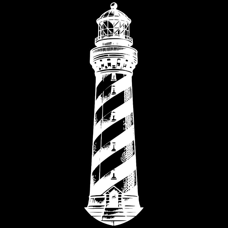 Phare rayé sur la côte