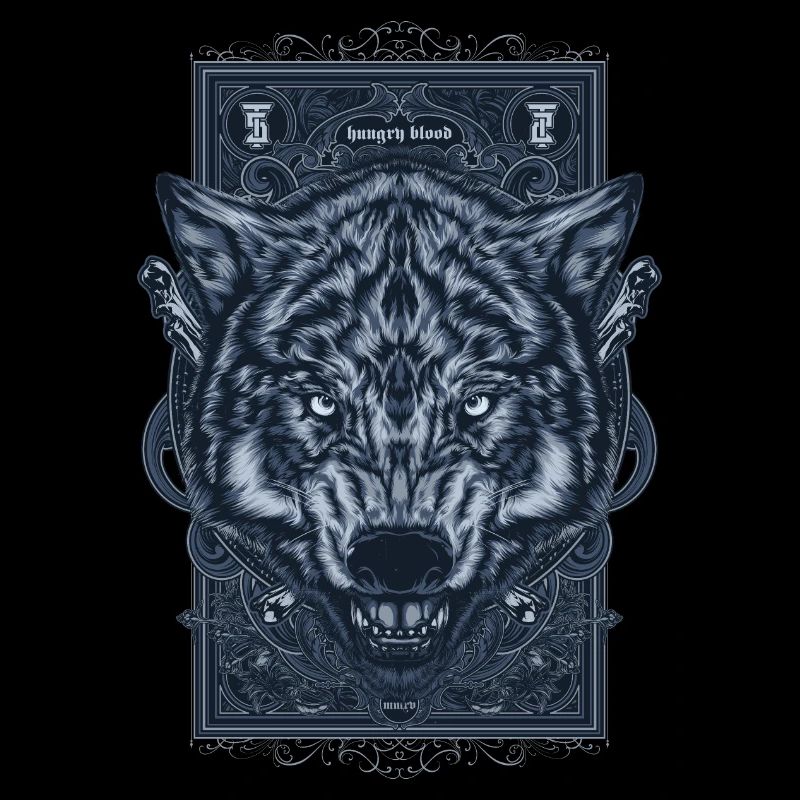 Wolf mit einem aggressiven Blick Geschenk