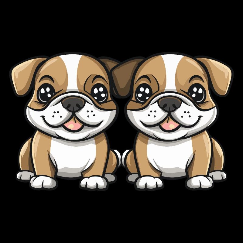 Chien bouledogue bande dessinée