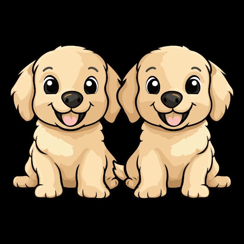 Golden Retriever Hund Comic