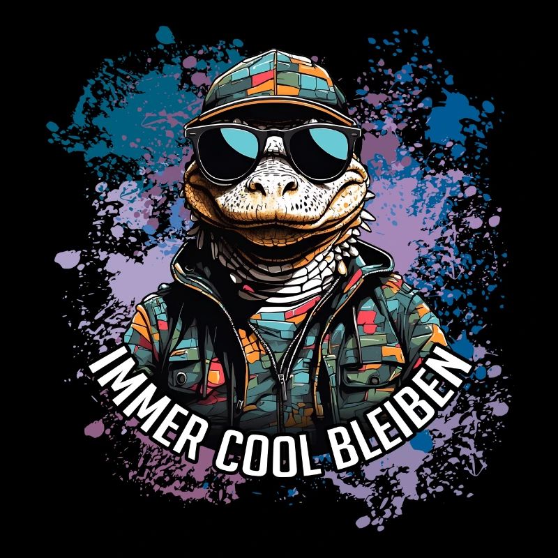 Cooler Alligator Krokodil mit Sonnenbrille