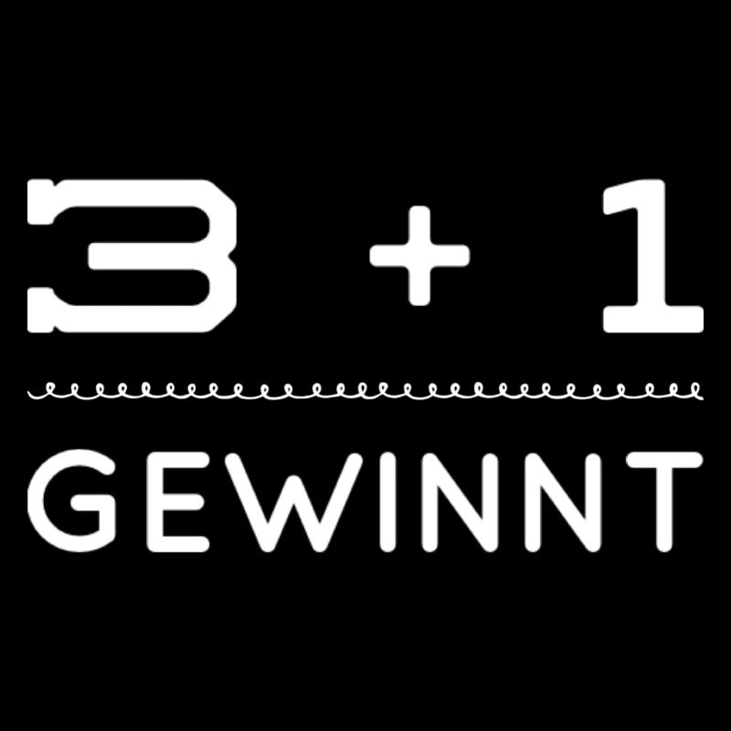 3 + 1 GEWINNT! Cool-trendiges Original-Design. NEU