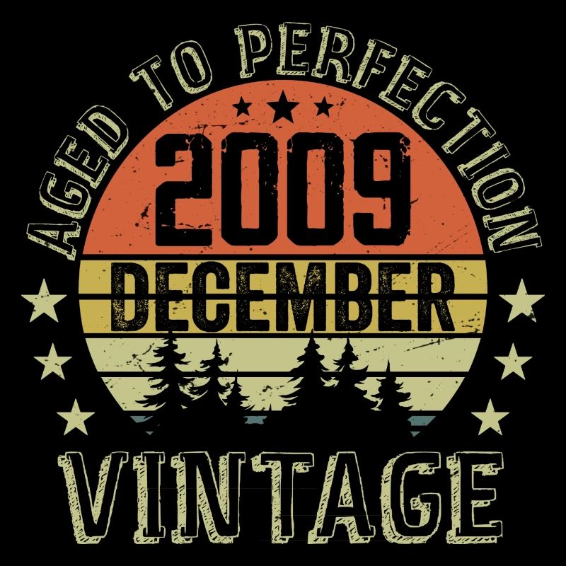 Retro Birthday Gift - Born In December 2009