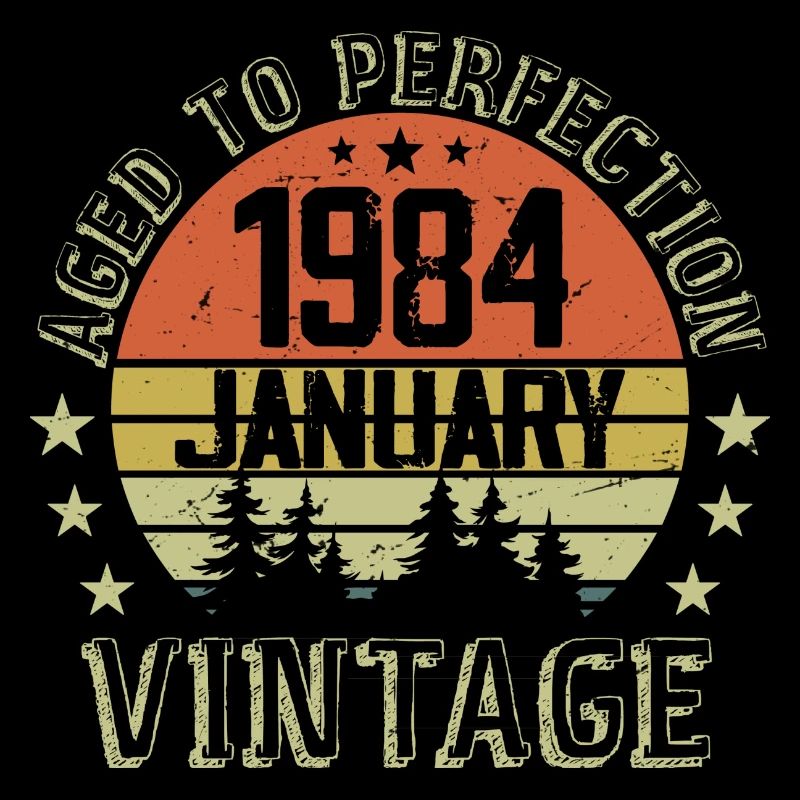 Geboren im Januar Geburtstagsgeschenk Januar 1984