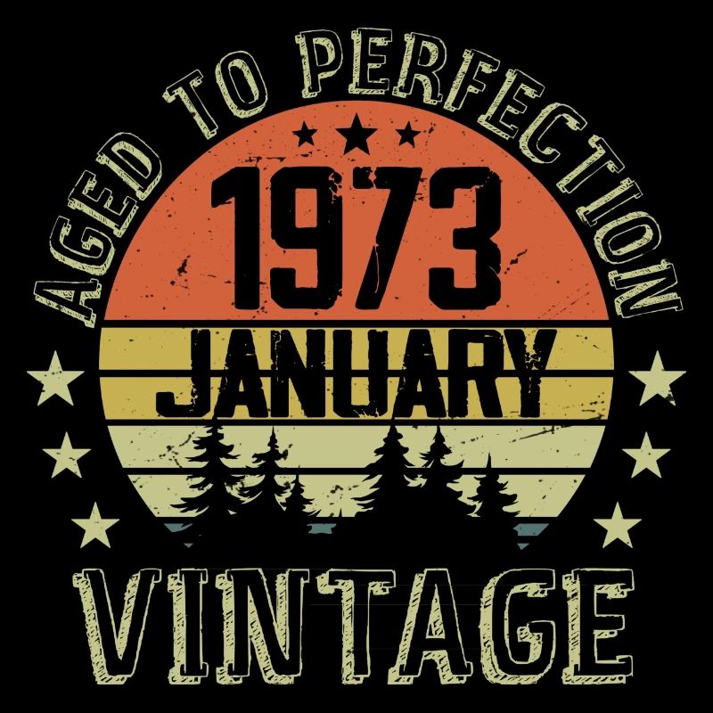 Geboren im Januar Geburtstagsgeschenk Januar 1973