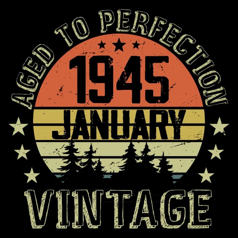 Geboren im Januar Geburtstagsgeschenk Januar 1945