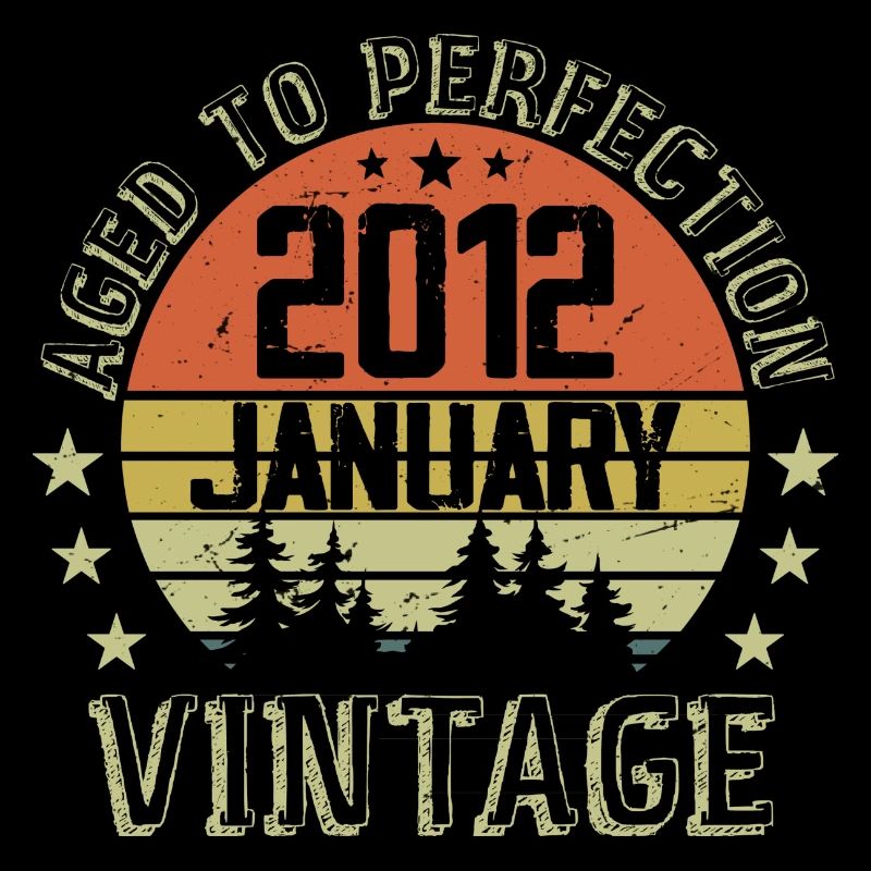 Born In January Geburtstagsgeschenk Januar 2012