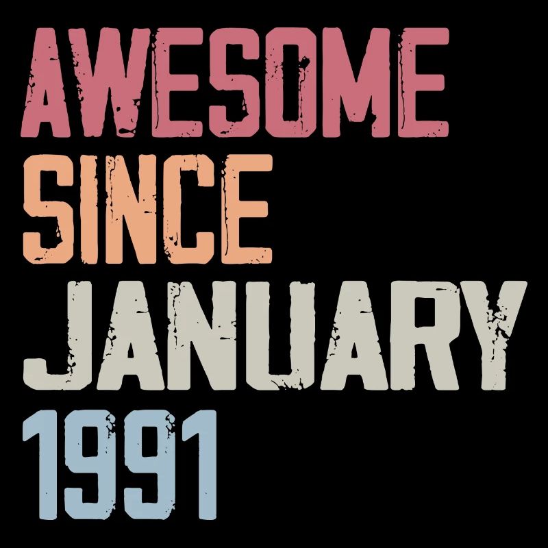 Geburtstag Januar 1991 Retro 1991 Januar