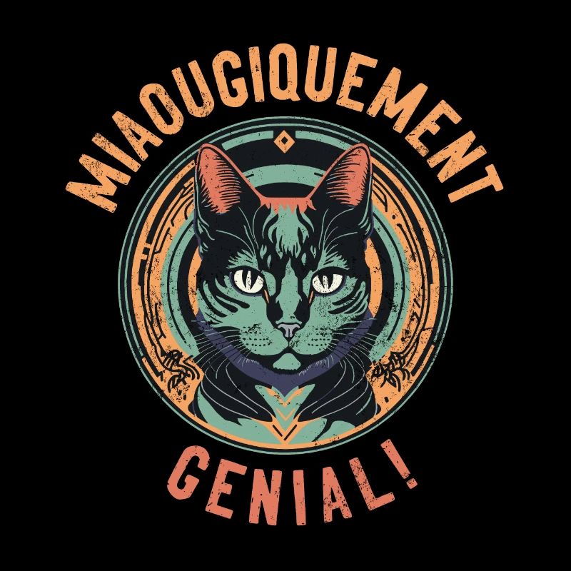 Art-Deco cat portrait: miaougically awesome!