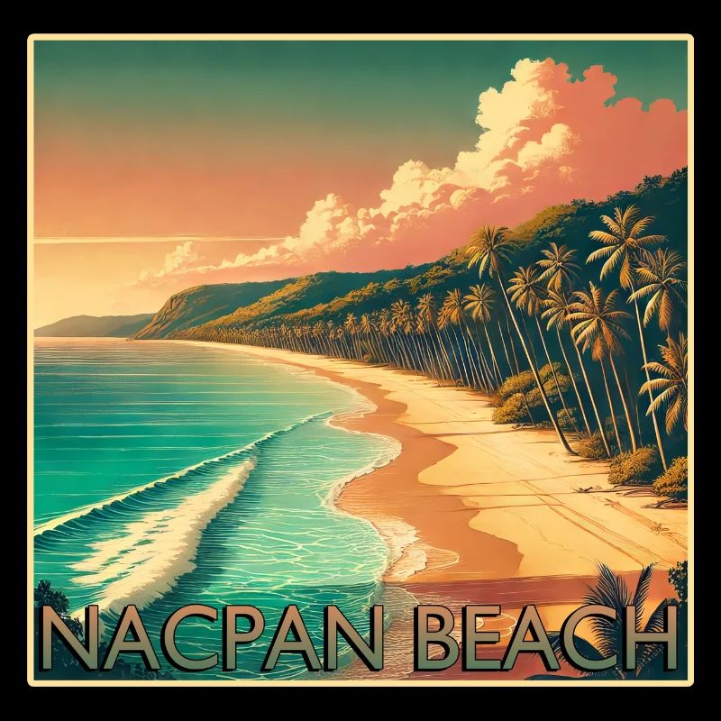 Nacpan Beach Retro 70er Grunge Vulkan
