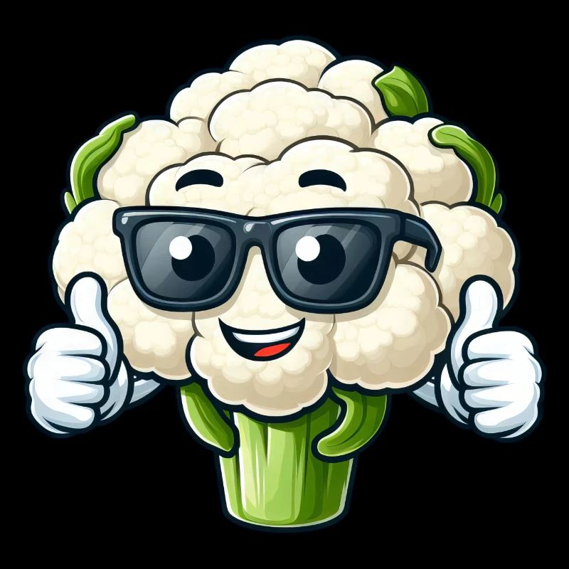 Cool Cauliflower Vegan Thumbs Up Sunglasses