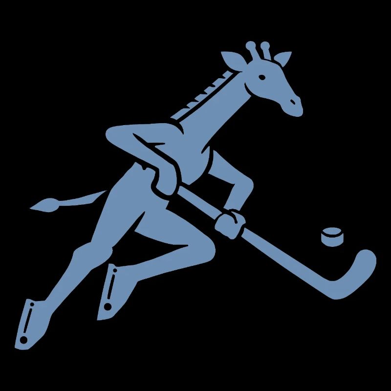 Giraffe Eishockey Silhouette Minimalistisch