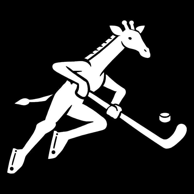 Giraffe Eishockey Silhouette Minimalistisch