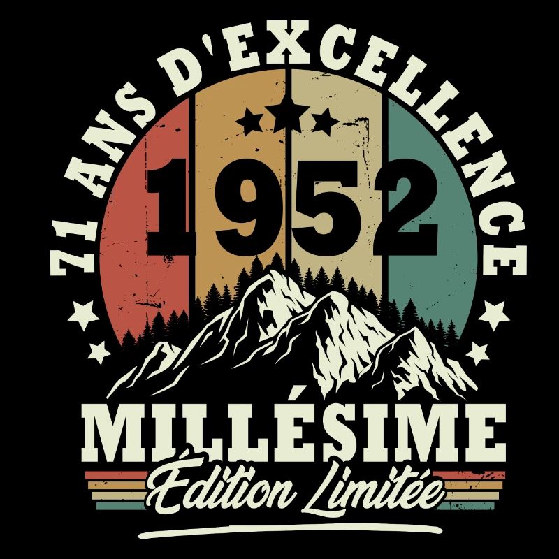 Millésime 1952, Cadeau D'anniversaire 71 Ans