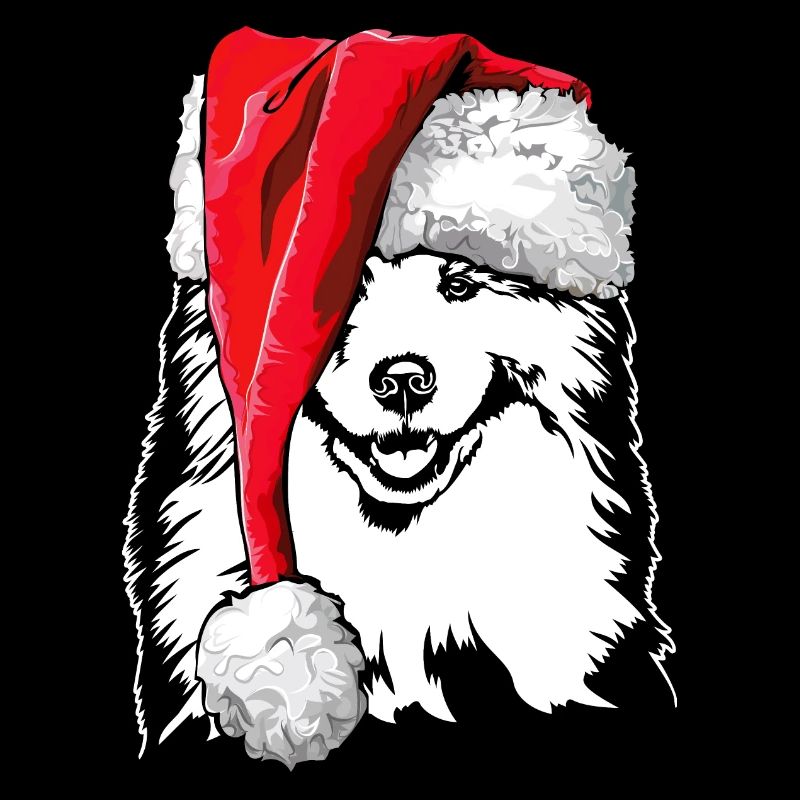 Père Noël Samoyède Noël chiens chien Wilsigns