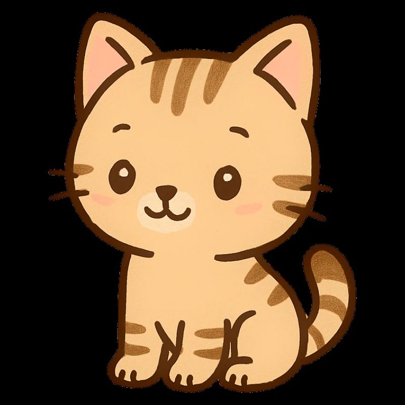 Motif de dessin animé de chaton mignon