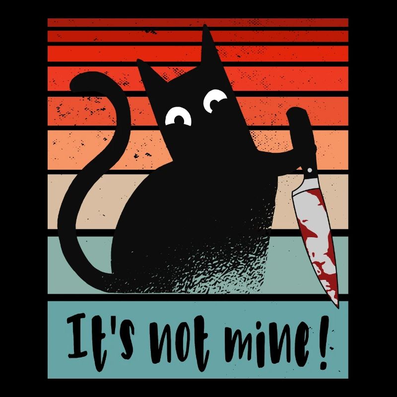 It’s not mine, Innocent Cat with knife