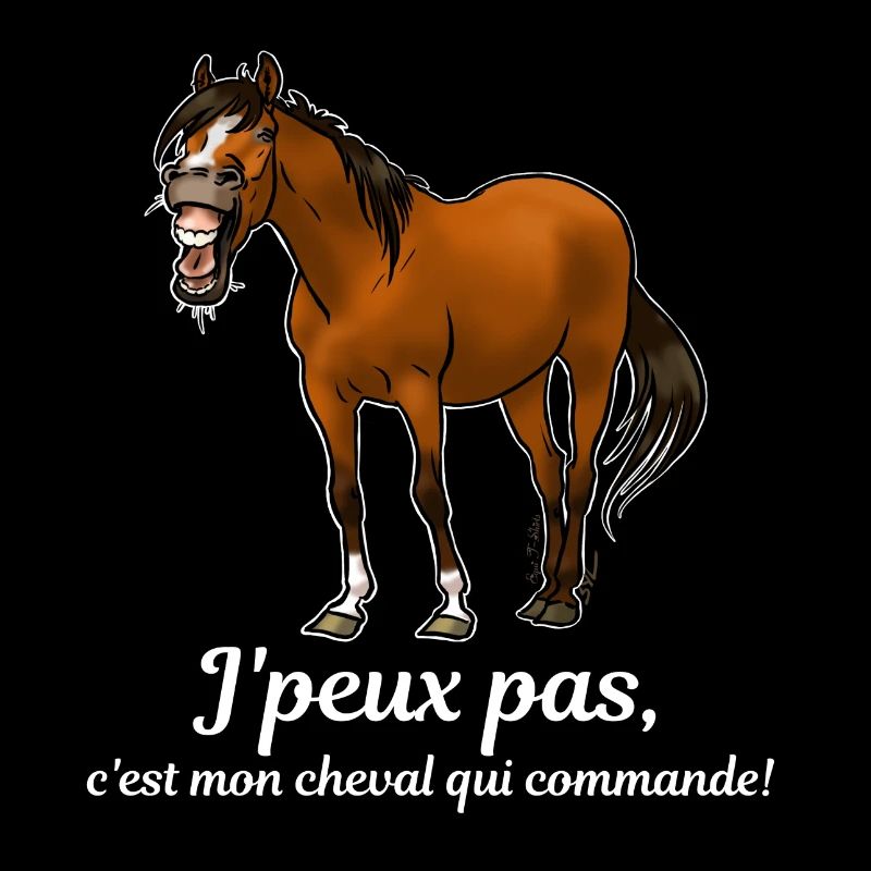 Mon cheval commande (blanc)