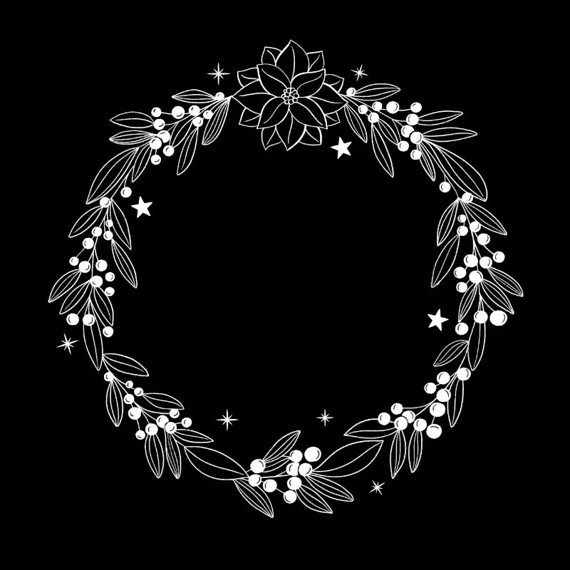 Christmas wreath can be personalized with your text