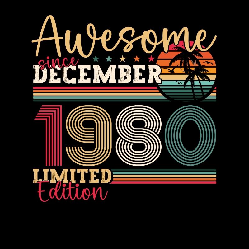 Décembre Né 1980 Cadeau de 42e anniversaire