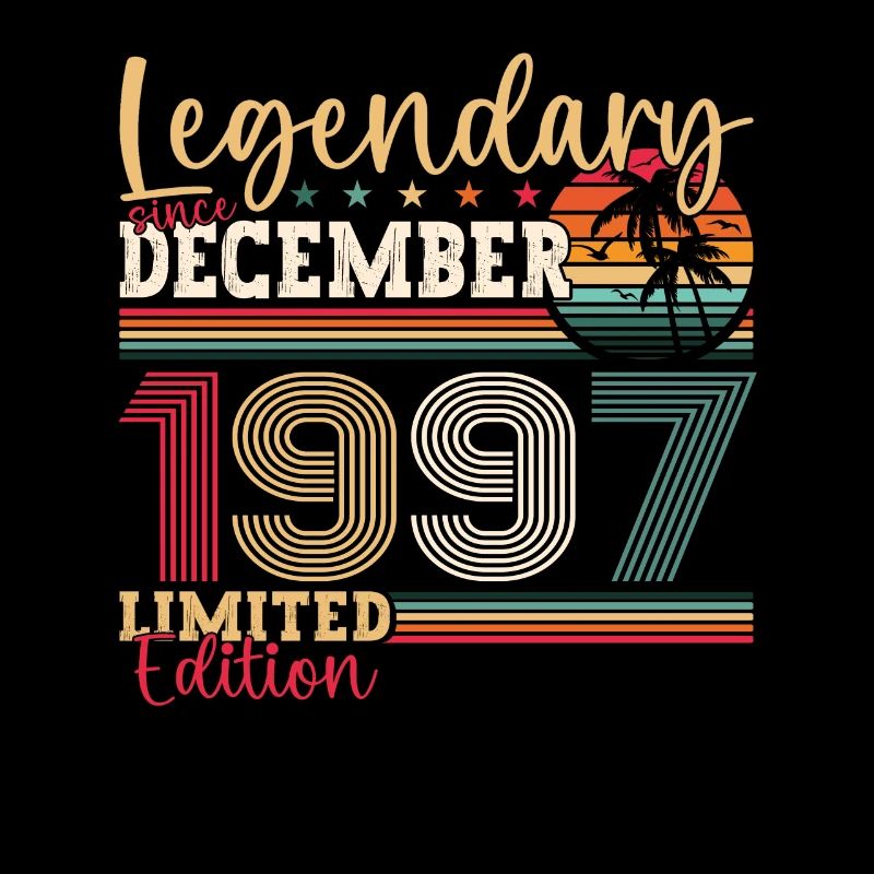 December Born 1997 25th birthday gift