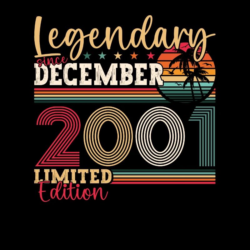 December Year 2001 21st birthday gift