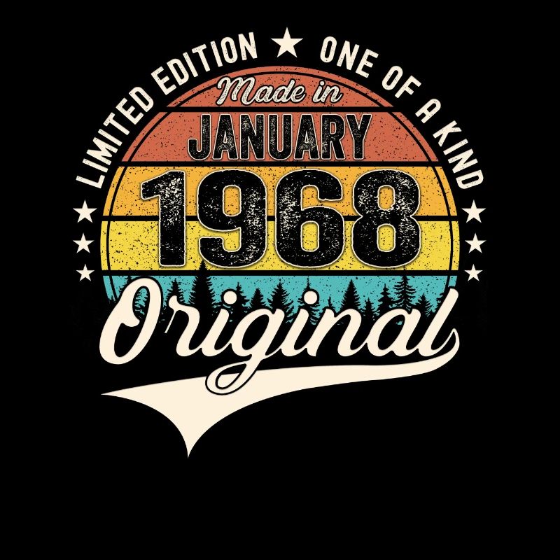 Born 1968 January 55th birthday Gift man