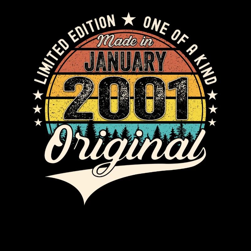 Year 2001 January 22nd birthday Gift man