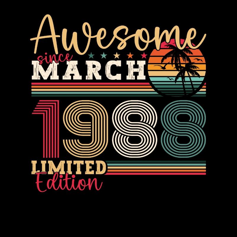 35e anniversaire Mann Awesome March né en 1988