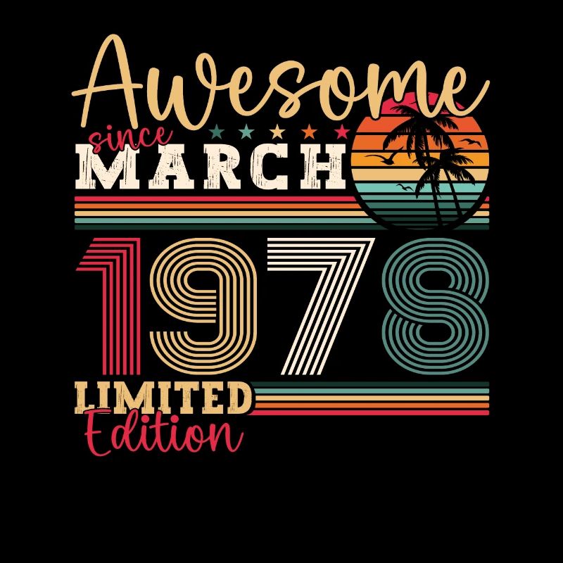 45e anniversaire Mann Awesome March né en 1978