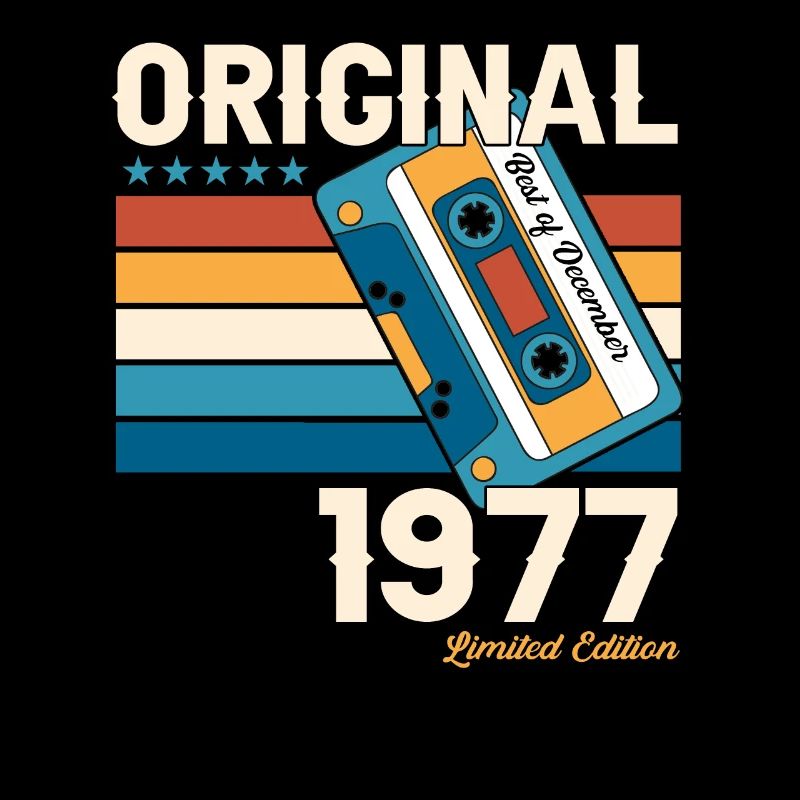 46e anniversaire Cassette décembre Vintage 1977