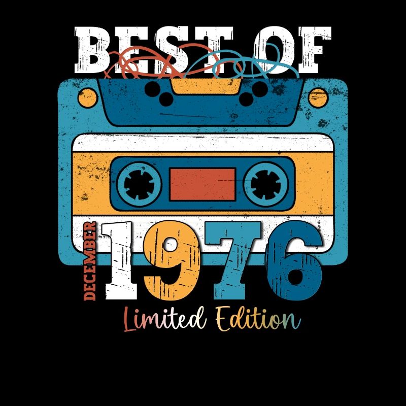 47e anniversaire décembre Vintage 1976 cassette