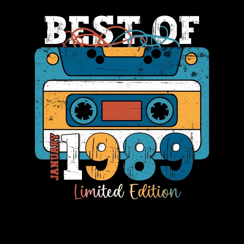 35e anniversaire janvier Vintage 1989 cassette