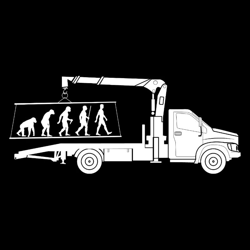 Abschlepper Evolution Silhouette Minimalistisch