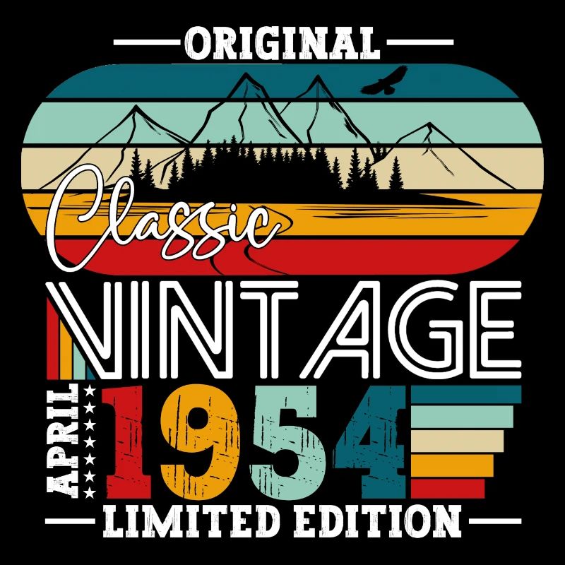 70. Geburtstag Geschenk Mann April Vintage 1954