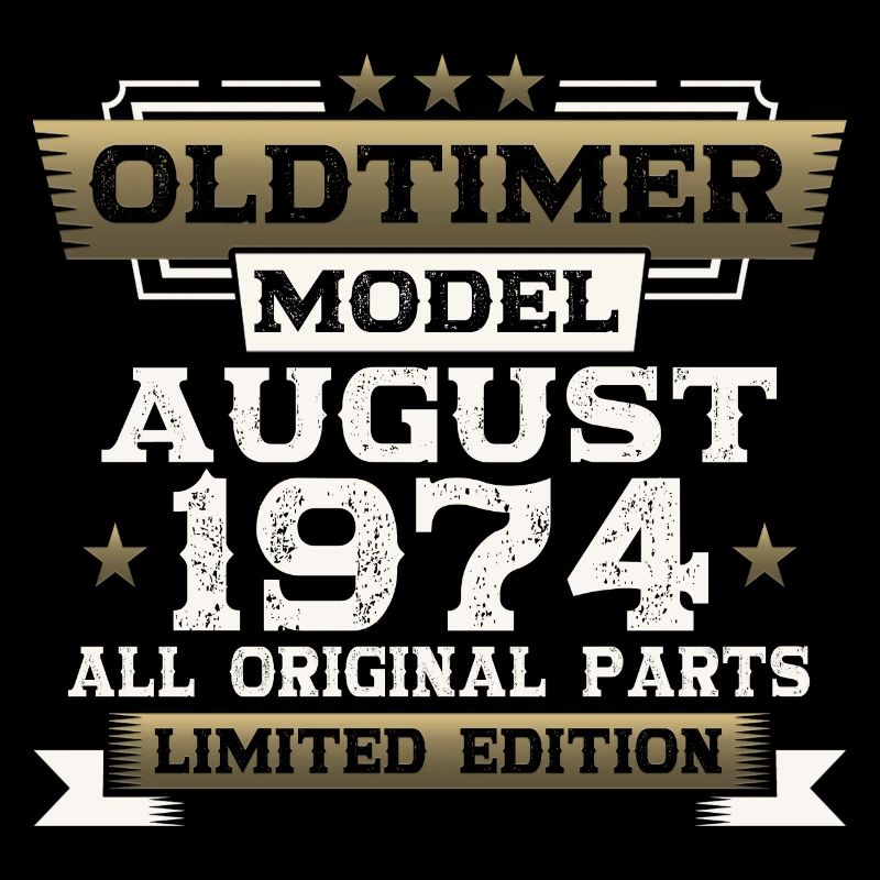 49th Birthday Man Oldtimer Août 1974