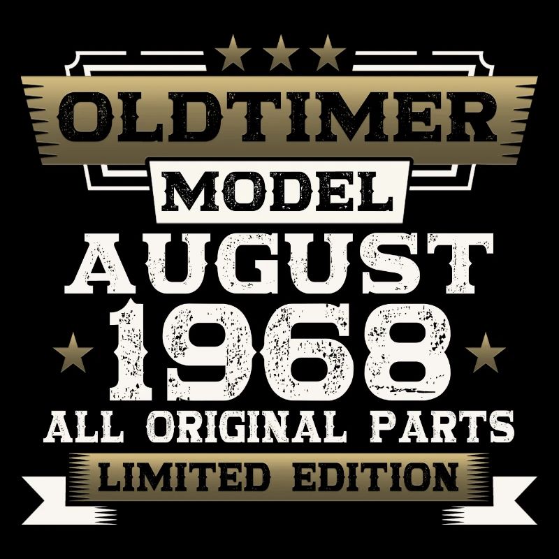 55th Birthday Man Oldtimer August Vintage 1968
