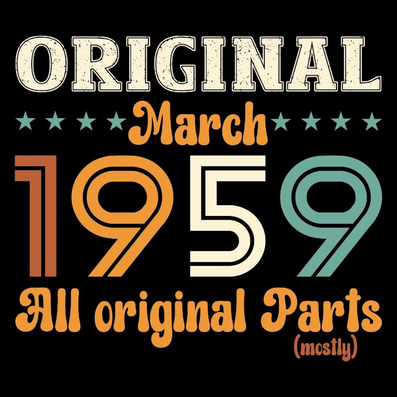 Cadeau 65e anniversaire Original mars 1959