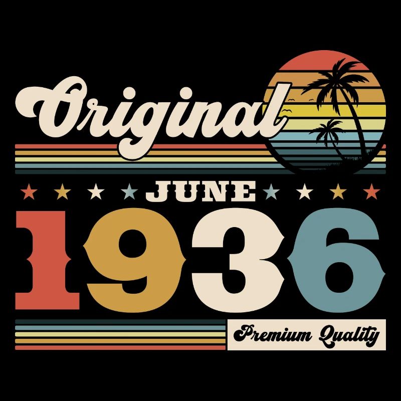 Juin 1936 Millésime 1936 Anniversaire 1936 Original