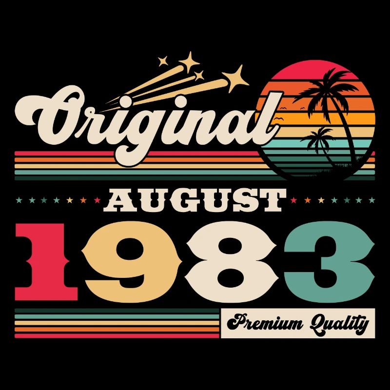 40th Birthday Man Original August Vintage 1983