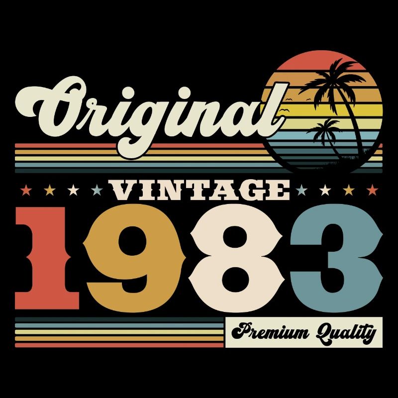 Original 1983 Millésime 1983 Anniversaire 1983