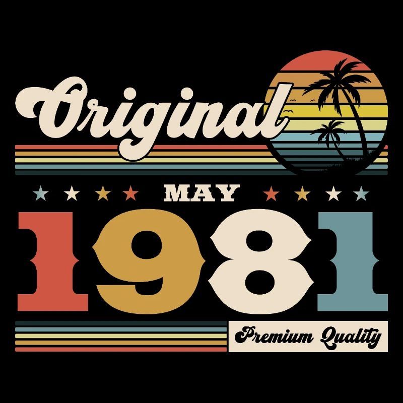 44e anniversaire Original Mai Né en 1981
