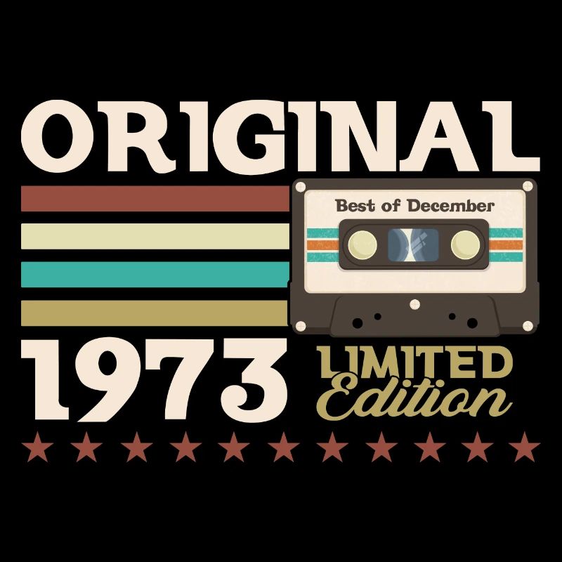 50e anniversaire Cassette décembre Vintage 1973
