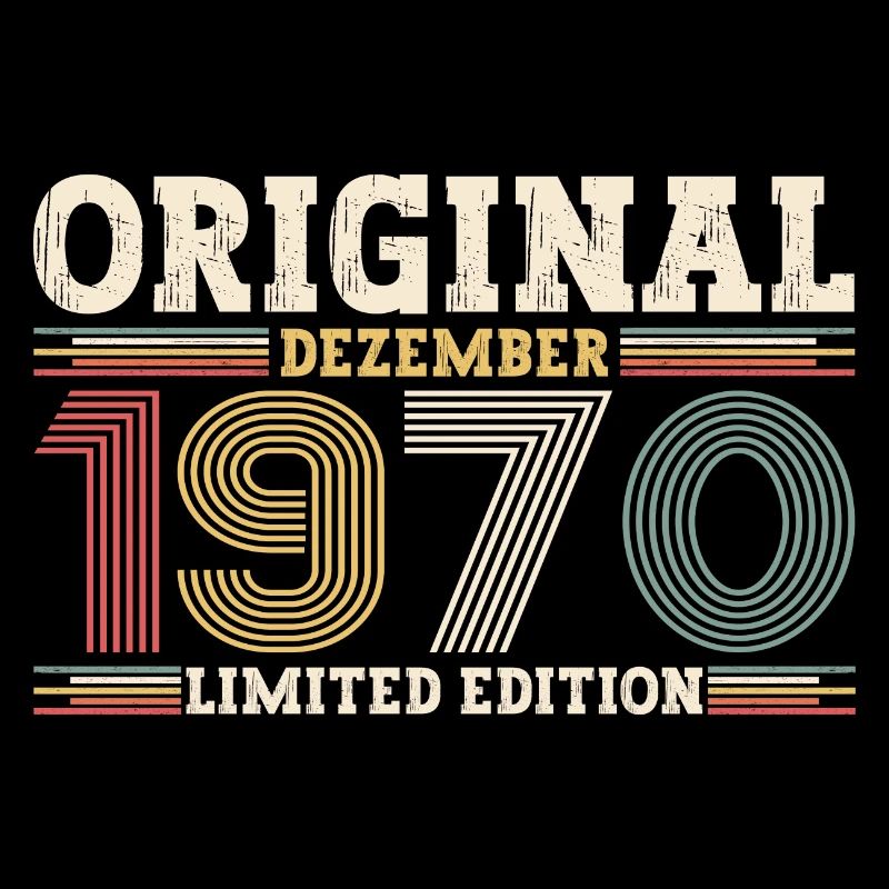 53e anniversaire Original Décembre Vintage 1970