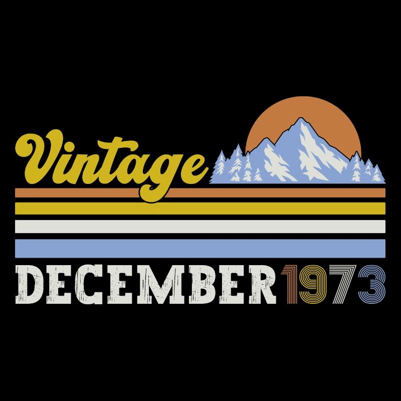 Décembre Millésime 1973 50e anniversaire Vintage