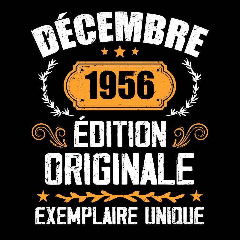 Anniversaire Cadeau Millésime Décembre 1956 - 195